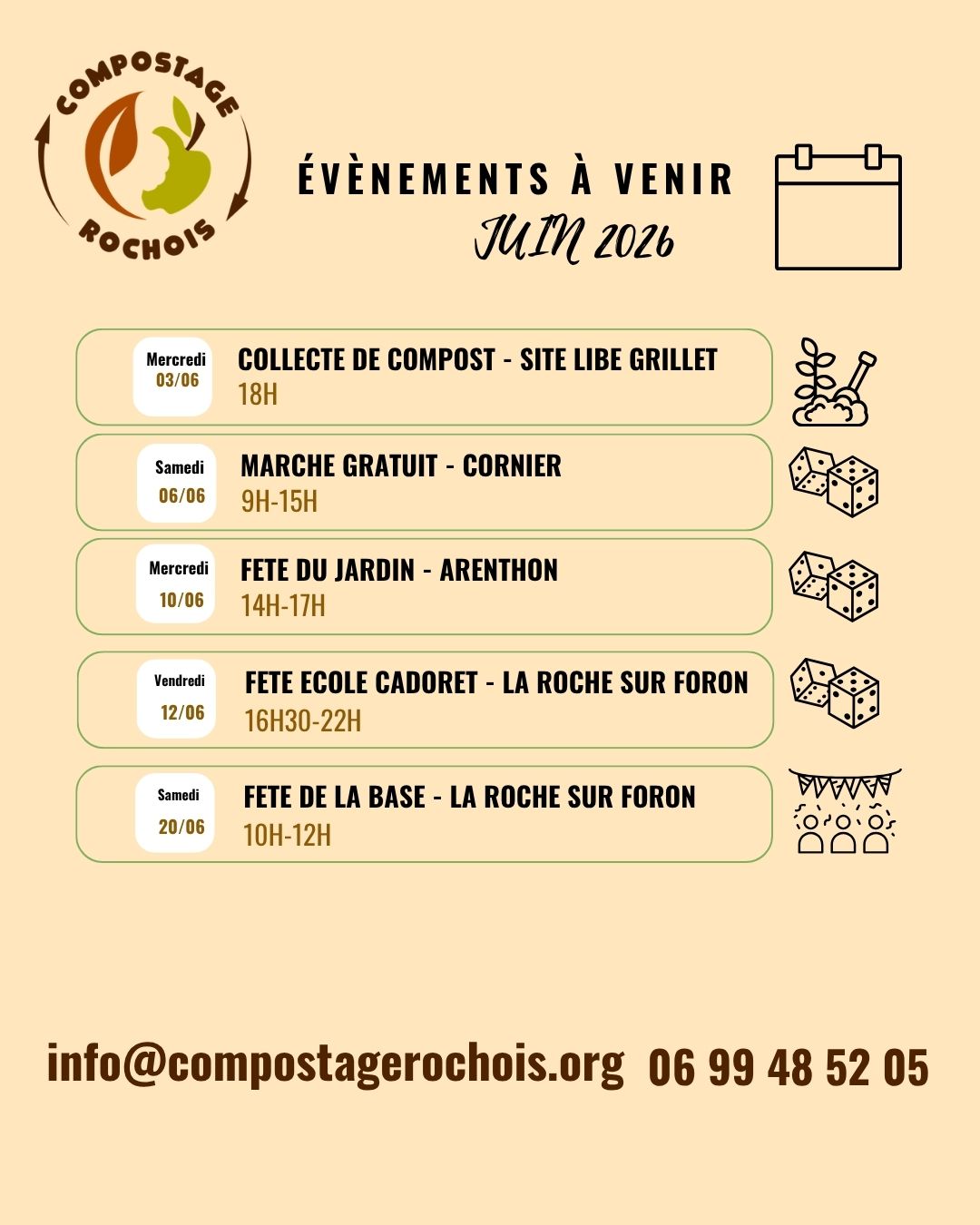 Calendrier juin 2026